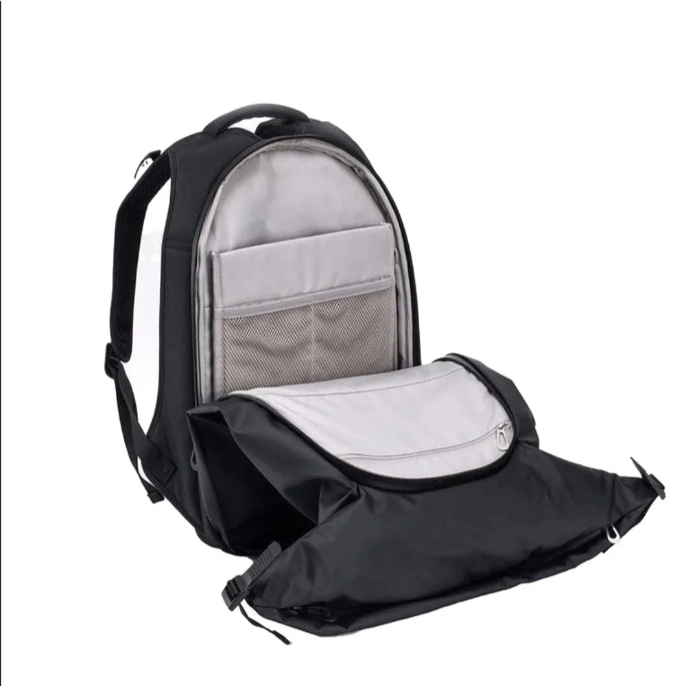 Black Côte et Ciel Nile Backpack, Minimalist Modern Design